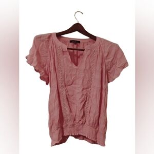 pink short sleeve top ladies medium size short sleeve